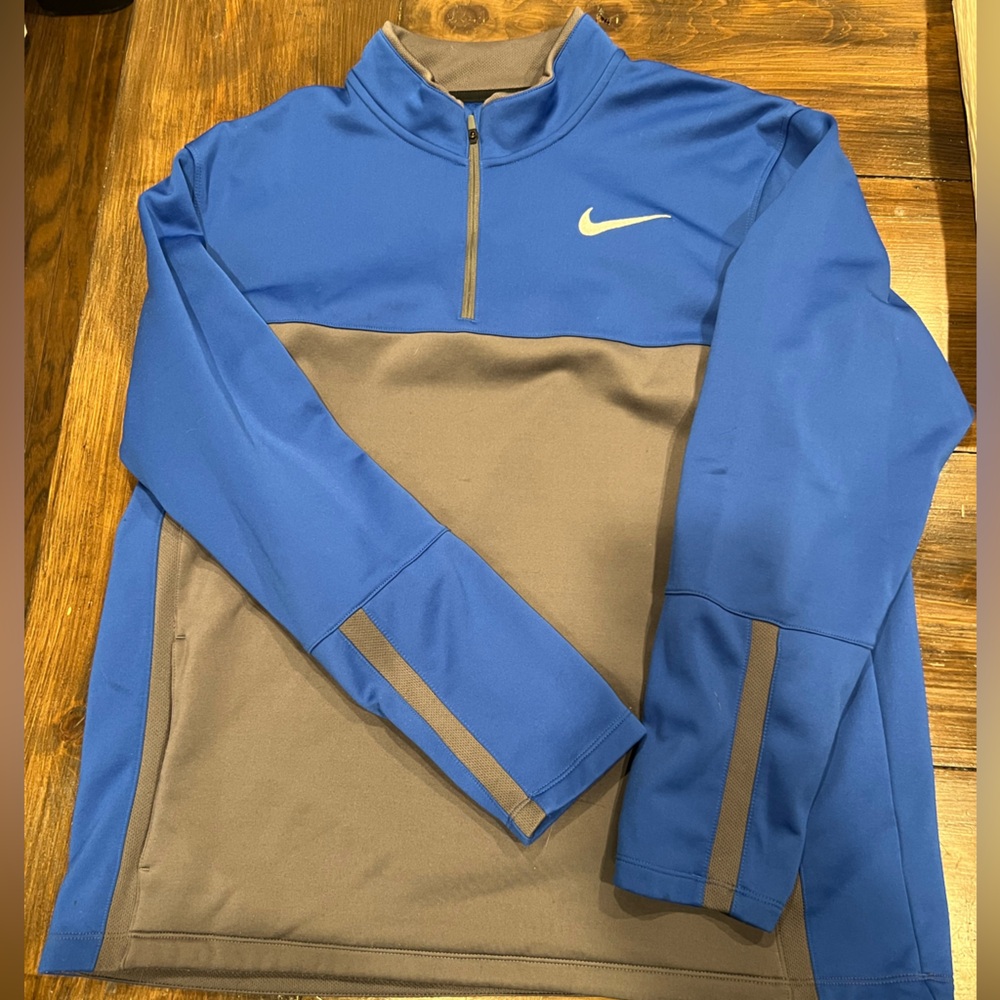 Nike Golf Blue and Gray Quarter-Zip